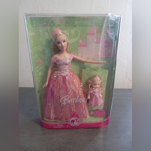 2007 Barbie Princess Sister Barbie And Kelly Doll Box Set Foreign Issue NIB
